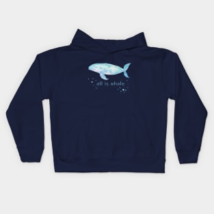 All Is Whale Watercolor Colorful Cute Baby Humpback Whale . Kids Hoodie